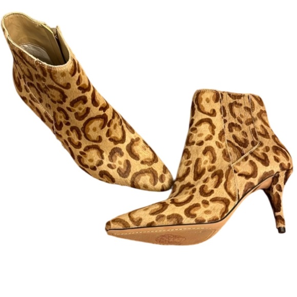 VINCE CAMUTO Ambind Bootie Calf Hair Animal Print Brown- Size 8.5 - Picture 3 of 14